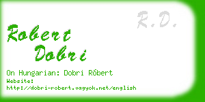 robert dobri business card
